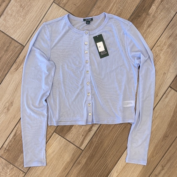 Wild Fable Light Purple Sheer Button-Down Shirt - Picture 1 of 3